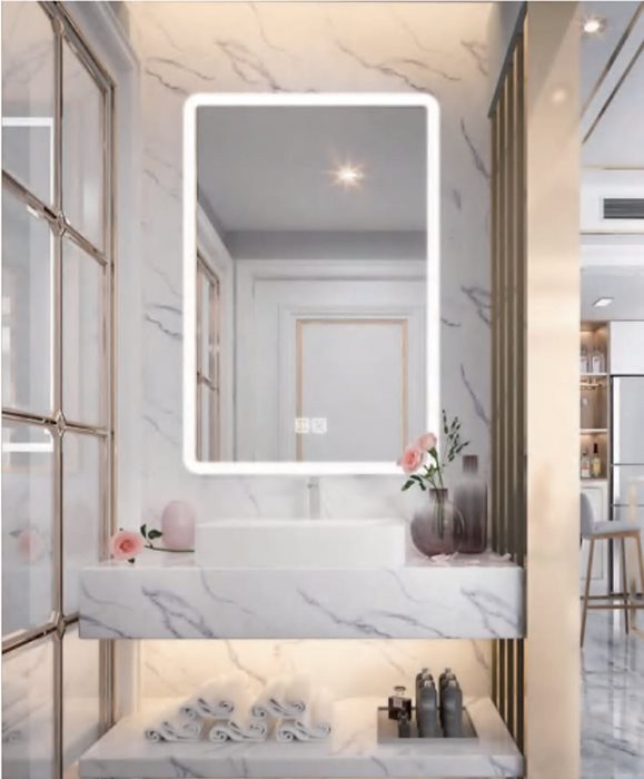 מראה עם תאורה PEGASOS